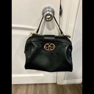 Emma Fox Black Leather Crossbody